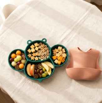 Soft Waterproof Silicone Baby Bib with Food Catcher