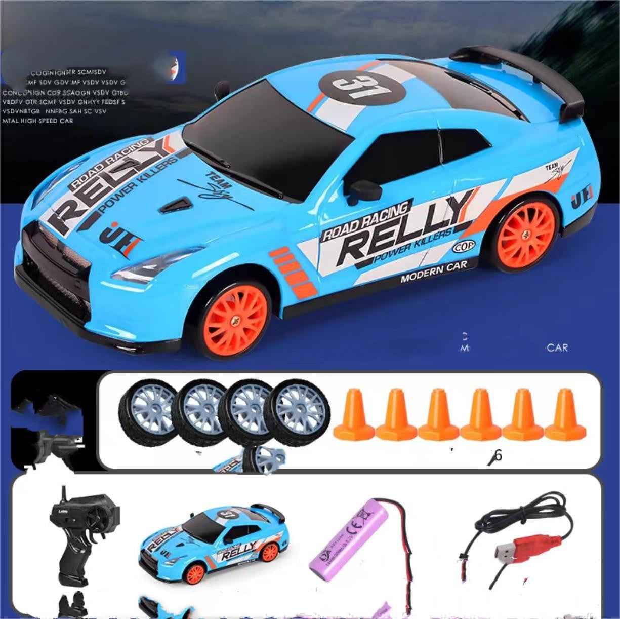2.4G Drift Rc Car 4WD / Toy Remote Control GTR Model AE86 Vehicle Car